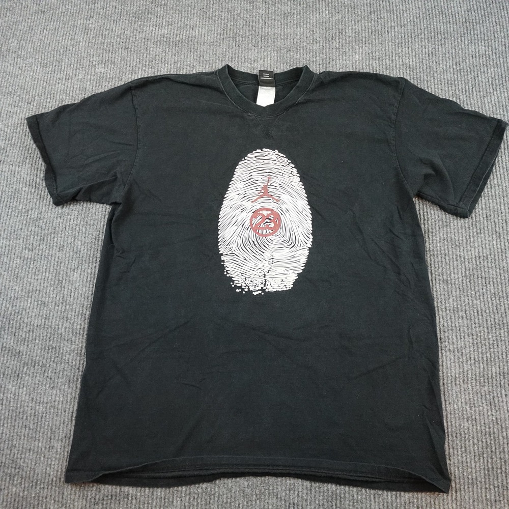 Jordan Shirt Mens XL Black Jumpman 23 Fingerprint Graphic Tee Mexico Basketball